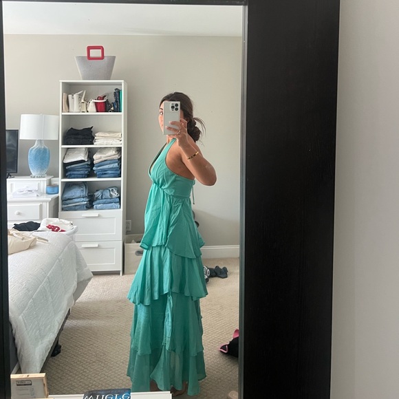 Hello Molly Luxe Vacation Maxi Dress Teal - Picture 3 of 5